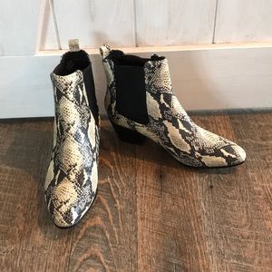 Sam Edelman snake leather ankle boots